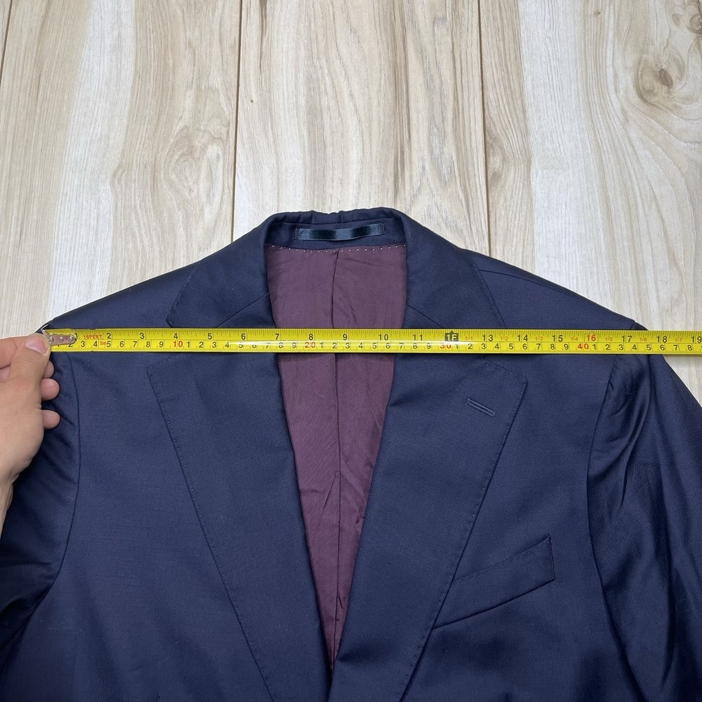Hubscher Vitale Barberis Canonico Perennial. Wool Navy Blue Sports Coat Mens 38R - Picture 7 of 15